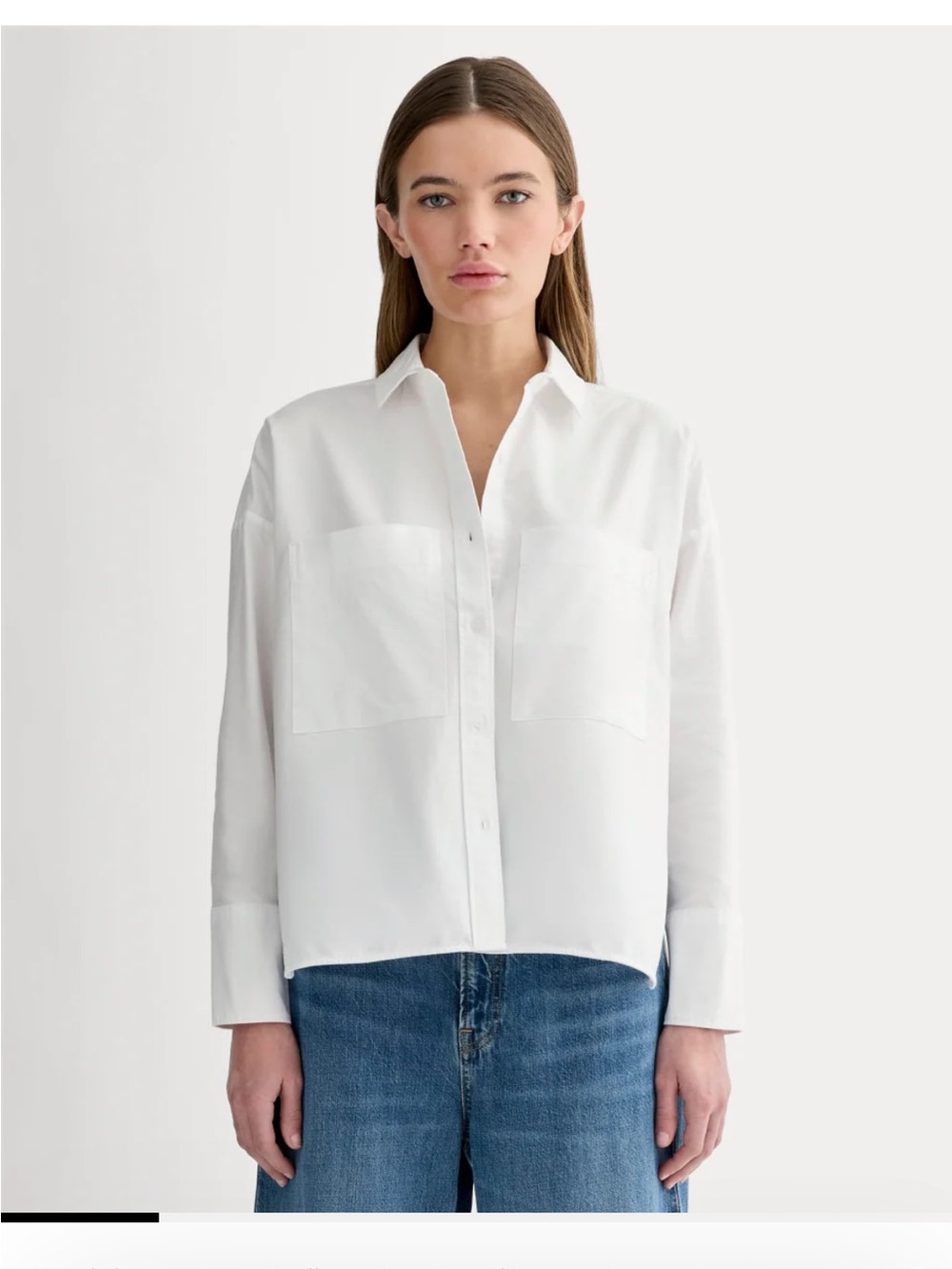 Everlane White boxy Oxford button down